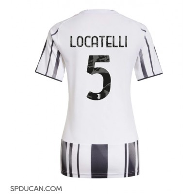Zenski Nogometni Dres Juventus Manuel Locatelli #5 Domaci 2025-26 Kratak Rukav Zenski Nogometni Dres Juventus Manuel Locatelli #5 Domaci 2025-26 Kratak Rukav